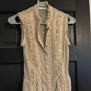 Apt. 9 blouse cream color lace top